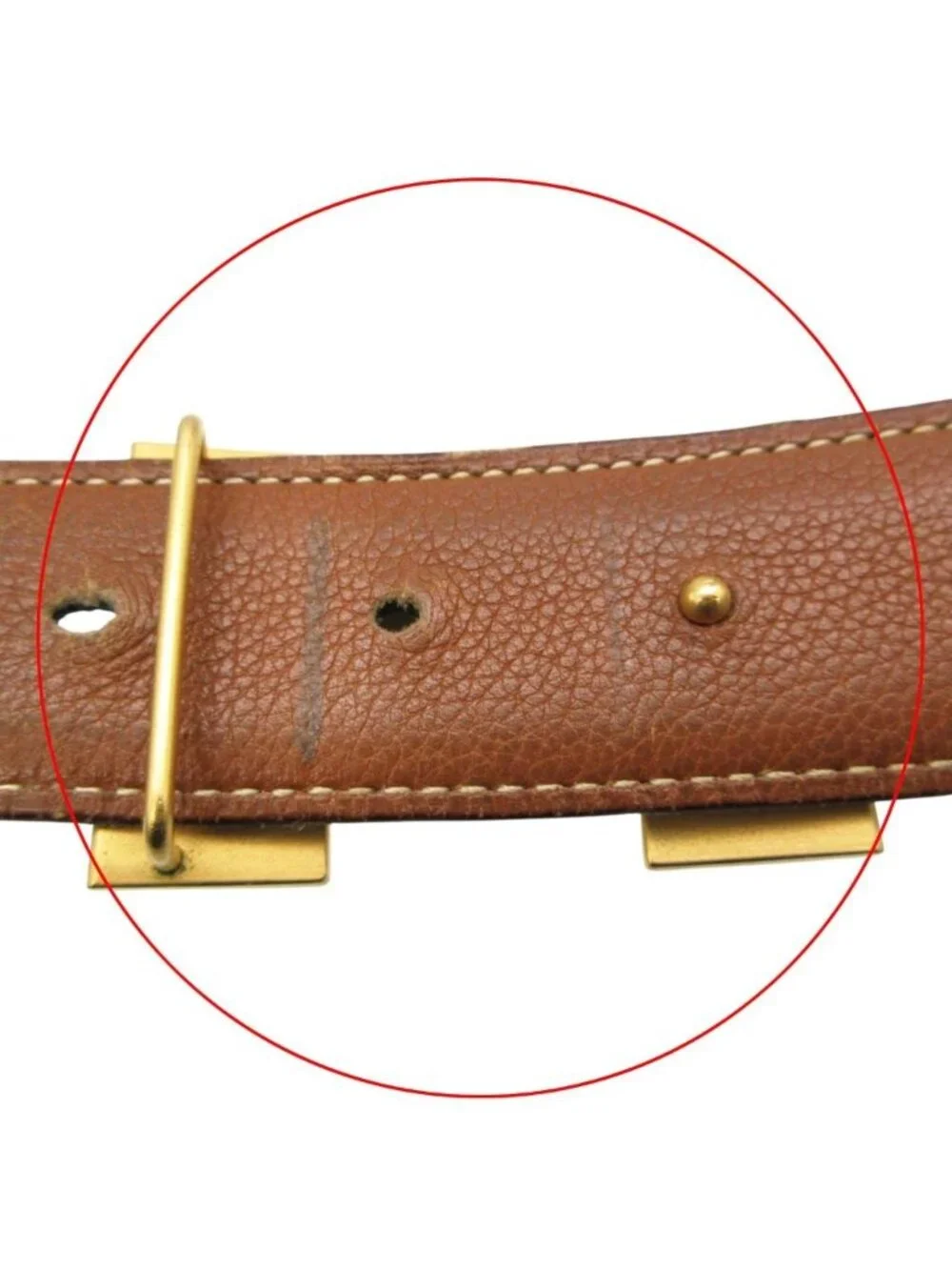 Hermes Belt Constance Reversible Logo Buckle Gold Black 95